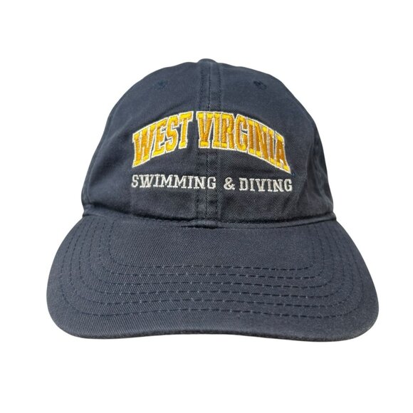 West Virginia University Mountaineers WVU Swimming & Diving Hat Cap Strapback - Picture 1 of 9